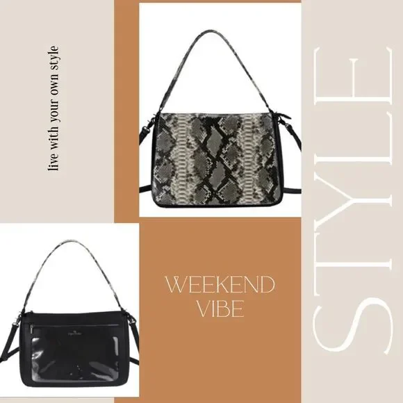 Elevate Your Style with Our Alligator Print Genie Shoulder Bag! Vegan leather - Picture 2 of 9